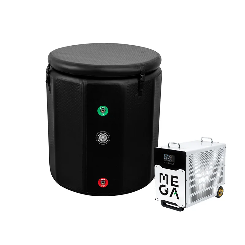 High Quality Pvc Inflatable Ice Bath Tub With Pump Cover Cold Plunge Chiller For Recovery Pool Use Drop Stitch Fabric