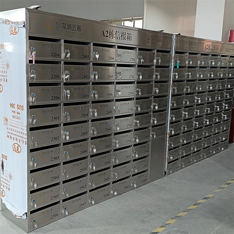 Custom Locking Outdoor Metal Package Mailbox Residential Cluster Apartment Boxes for Posting