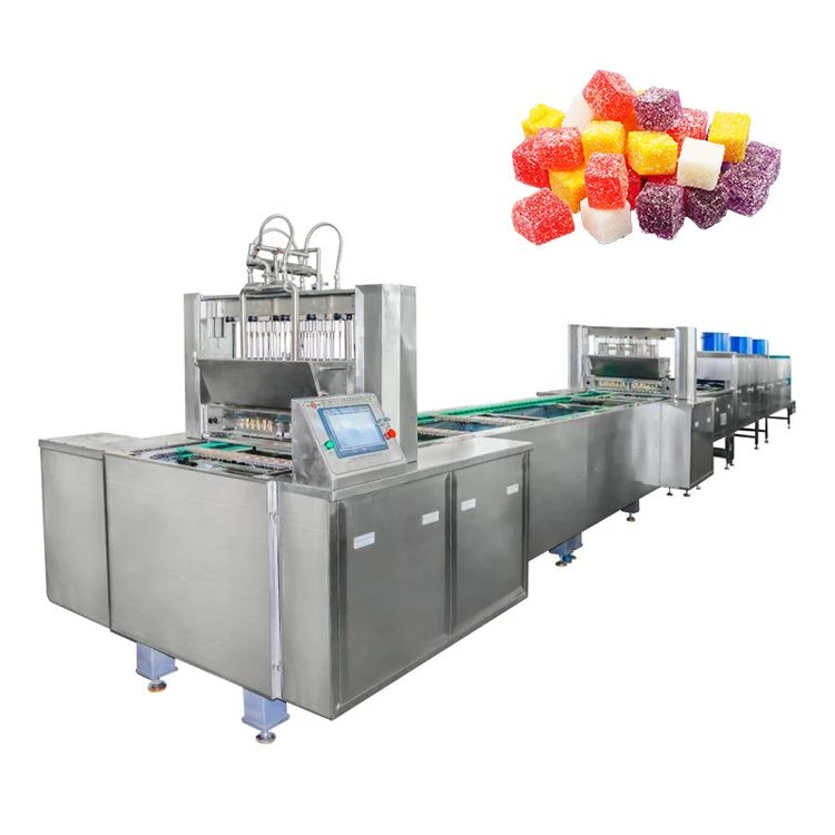 Factory Direct Sales SUS304 Medical Grade Automatic Soft Sweets Fondant Gummy Jelly Candy Machine Production Line