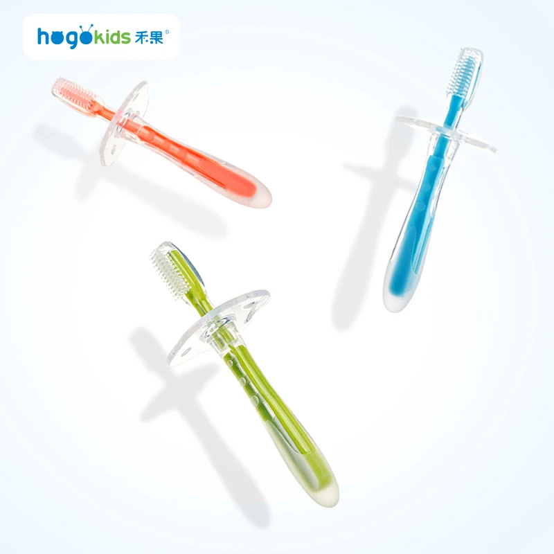 Wholesale Bpa Free Colorful Baby Silicone Toothbrush for Kids