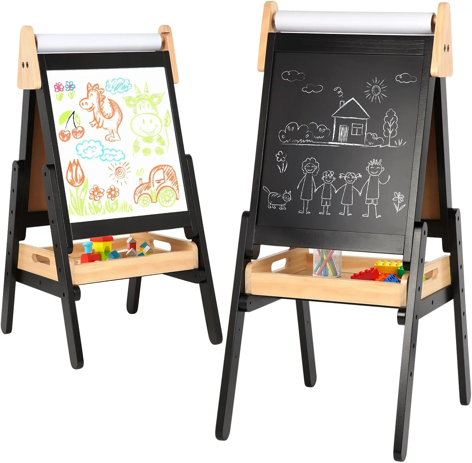 3 in 1 Easel Painting Standing Easel Kids Easel with Paper Roll