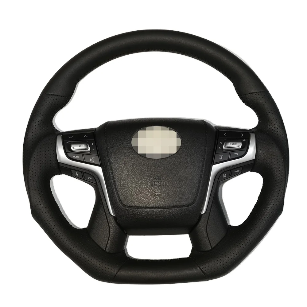 Upgrade LC120 Full leather steering wheel Style  Steering wheel For Toyota LAND CRUISER PRADO FJ120  Steering wheel 2003 2009