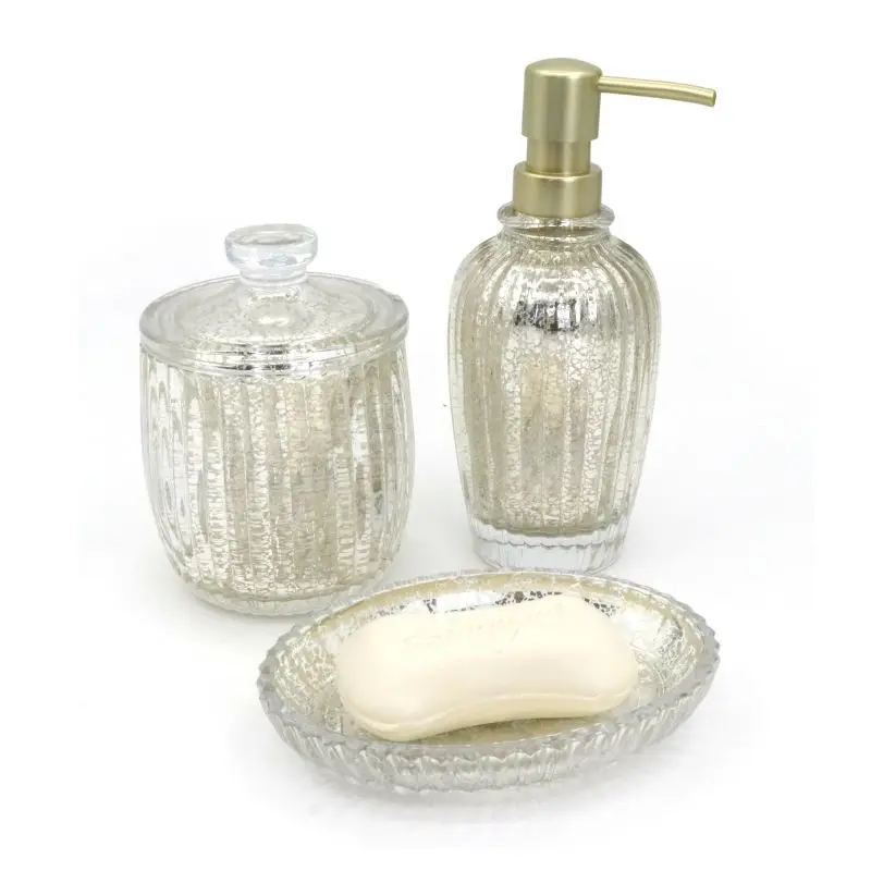 Gold Glass 5 Star Bath Set Hot Sell Bathroom Accessories for hotel