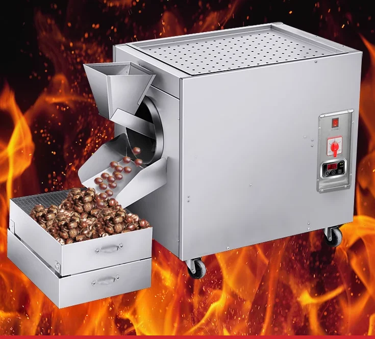 Small High Quality Grain Oil Seeds Roaster Machine Almond Nut Peanut Roasting Machine Type 11