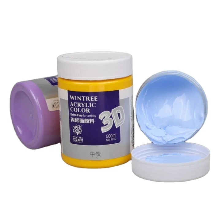 Quality 500ML Plastic Bottle Packaging  Acrylic Colour Paint