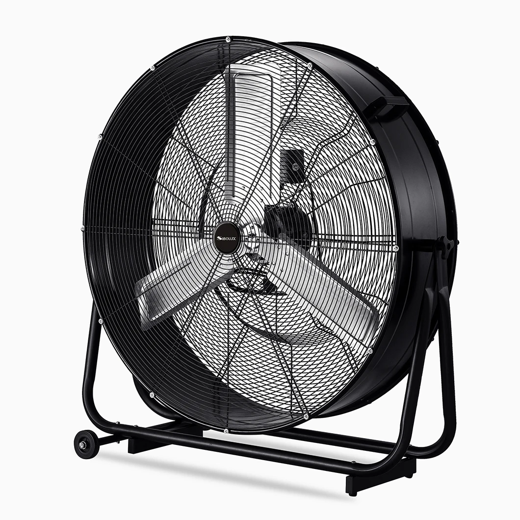 Customized Commercial Industrial Drum Floor Fan 30Inch Large High Speed Ventilateur Wholesale 300W Strong Wind Full Metal Fan