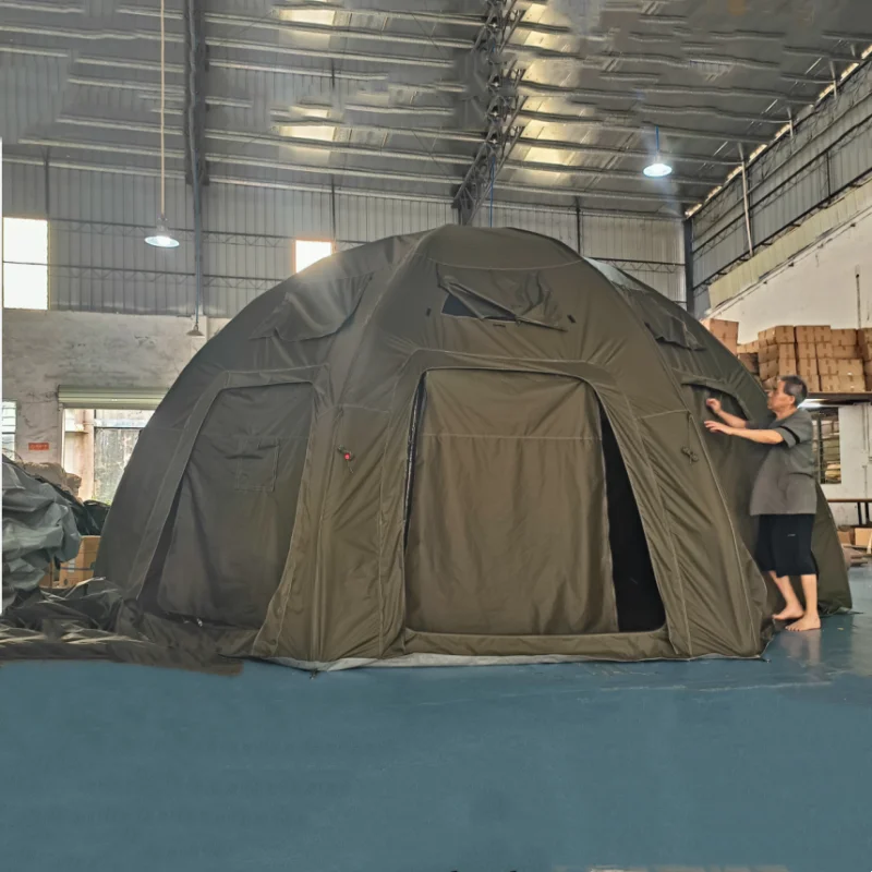 Automatic Opening Outdoor Cotton Inflatable Tent With Connecting Car Tent