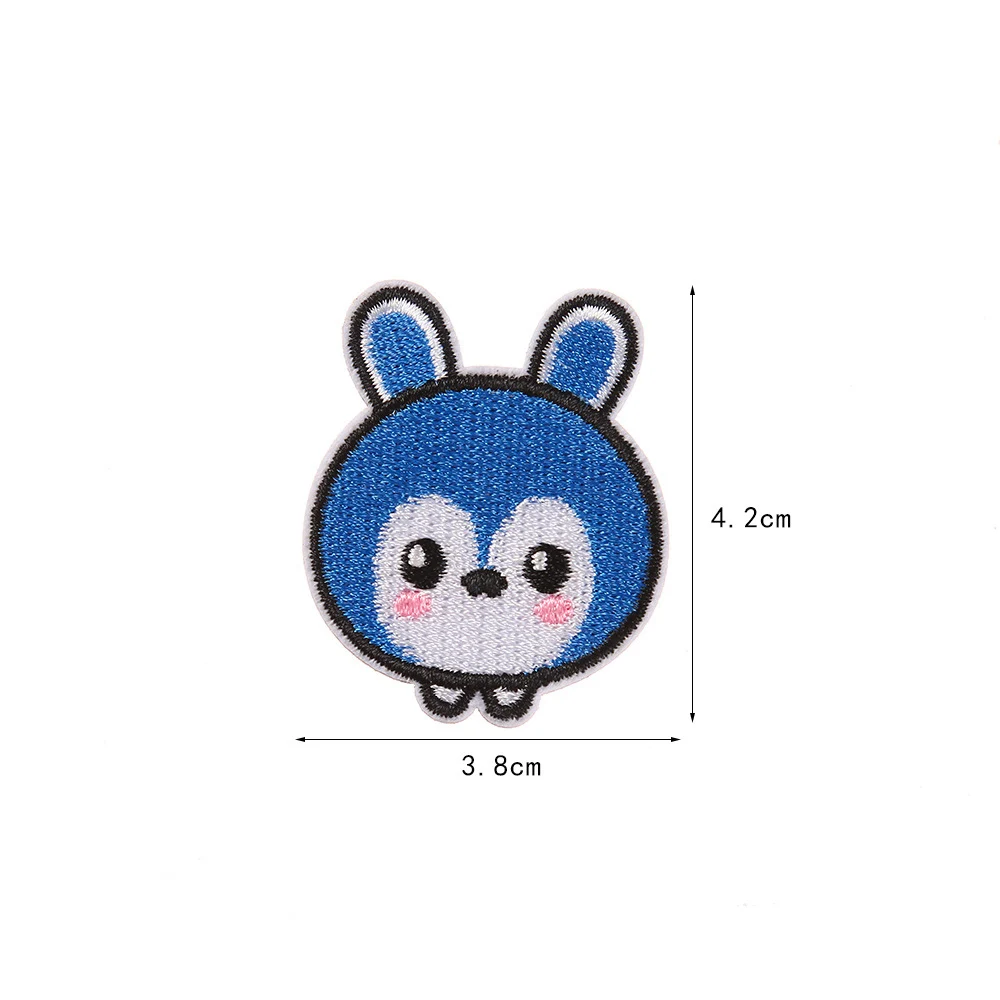 fast shipping factory sale cute small animal theme cat dog self-adhesive embroidered patch sticker for hairpin