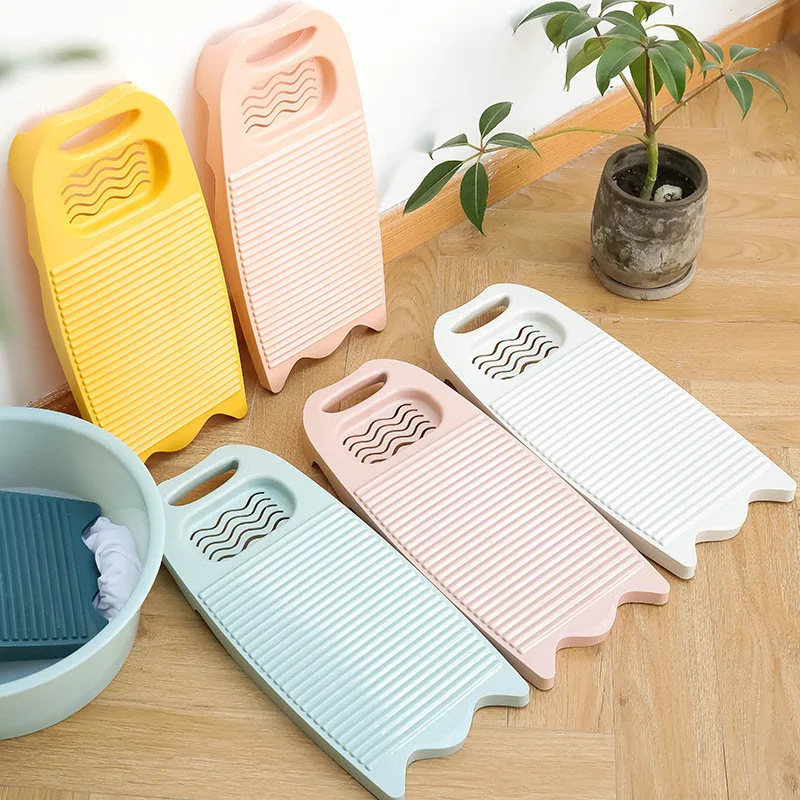 Thicken Washboard With Soap Holder Box Plastic Anti Slip Clothes Washing Board Kid Socks Underwear