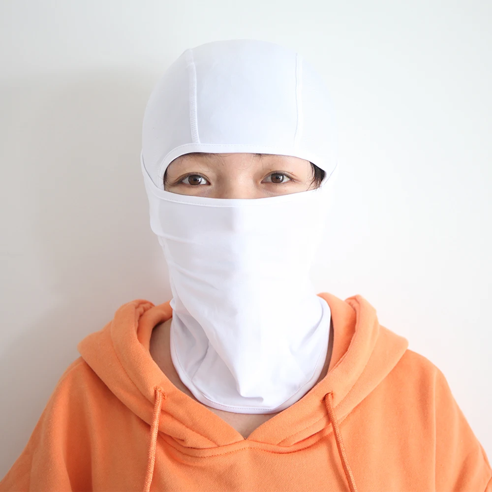 High Quality cotton Custom 1 Hole Full Face Cover Embroidered Balaclava Ski Mask Knitted Beanie Hat