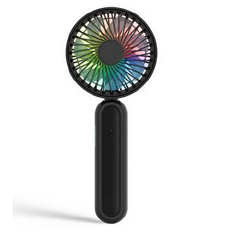 
2021 New Design Custom Logo USB Small Fan Buy Personal Portable Mini Handheld Fan With Led Color Light 