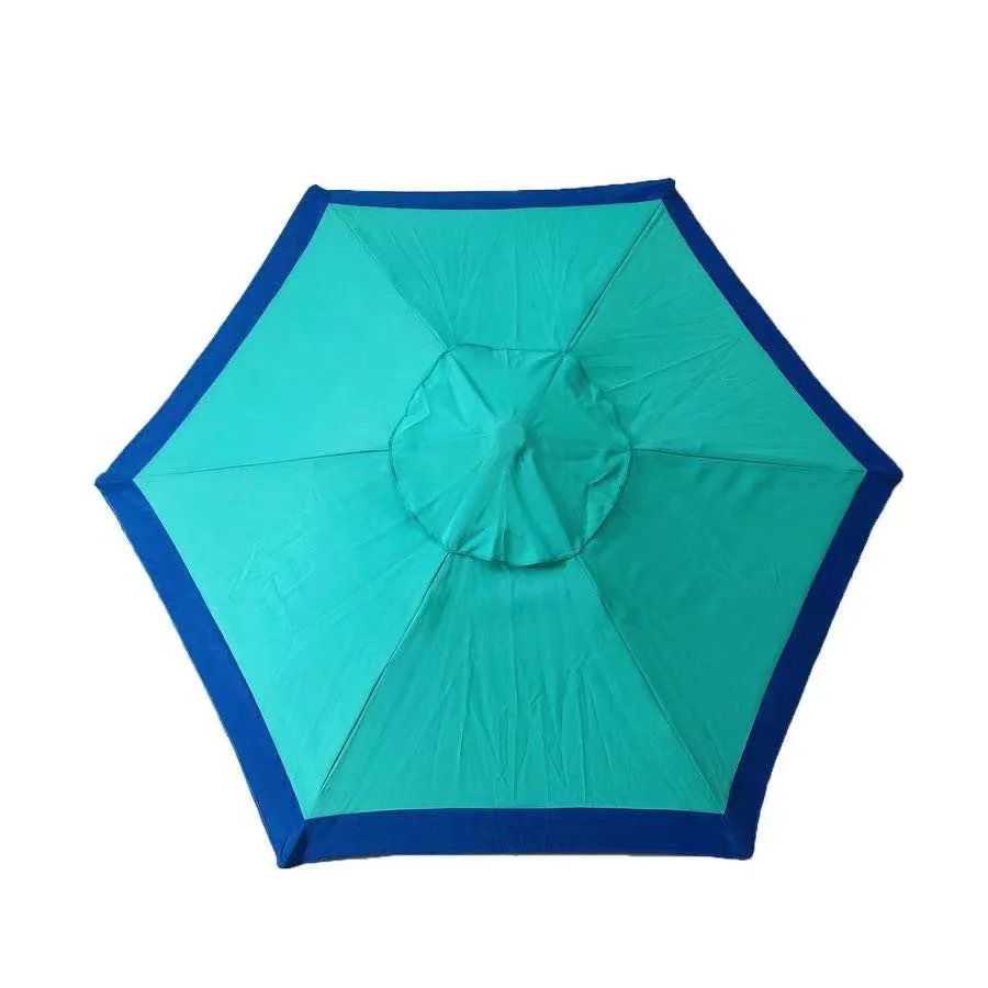 Hot Sale 2.2 Meters Outdoor Beach Umbrella Rainy and Sunny Hand Pushed Windproof Sunshade for Travel Fabric Material