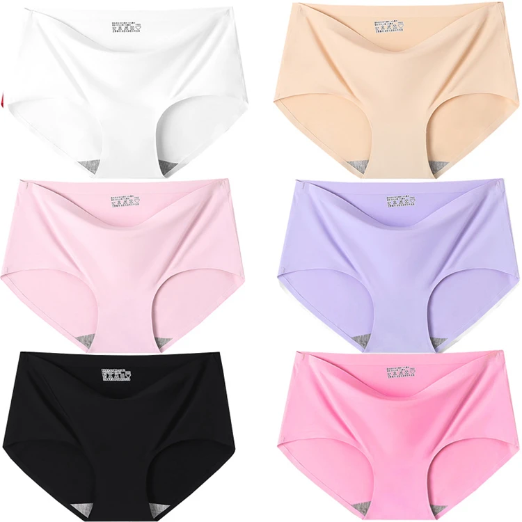 
Ladies Ice Silk Seamless Underwear Breathable One-Piece Underwear Women Panties Underwear 