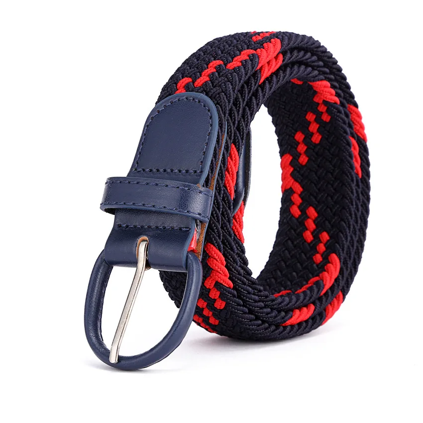 Cheap Fashion Elastic Braided Belts Mens Braces Woven Stretch Braided Knit Belt