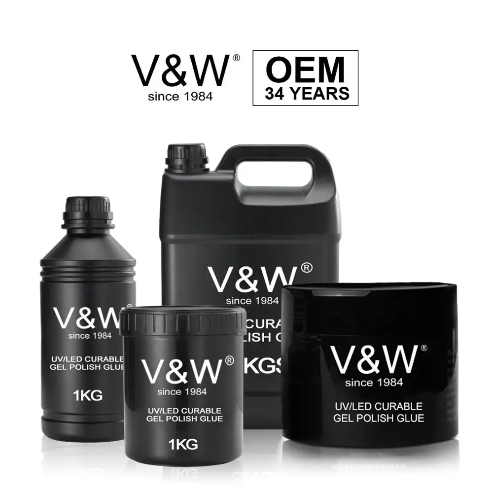 V&W OEM UV/LED Curable Gel Polish Glue For Nail Accessory