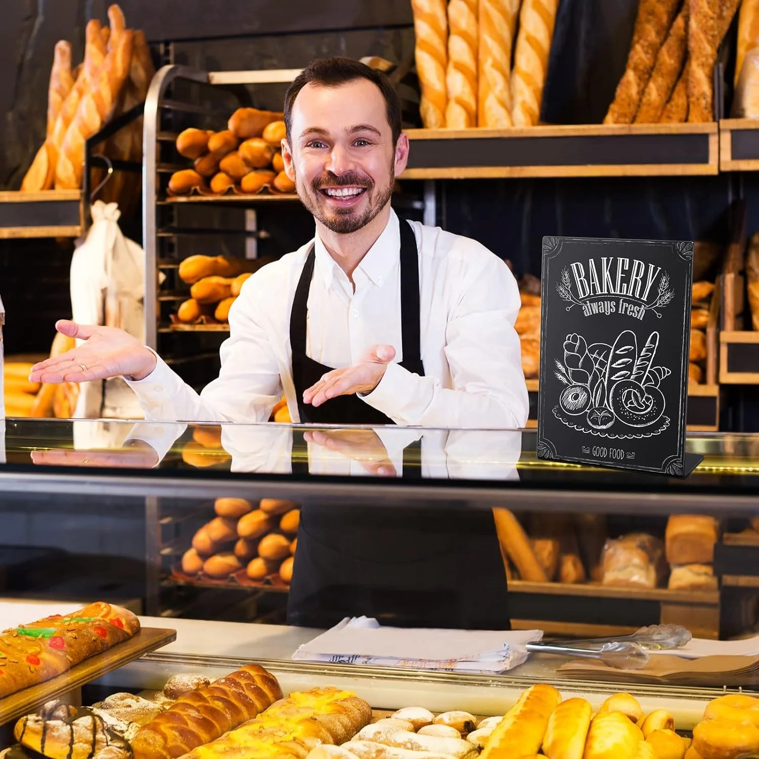 HQ Premium Acrylic Chalkboard Signs A4 Kitchen Tabletop Chalkboards table sign Menu Blackboard for Coffee shop Restaurant buffet