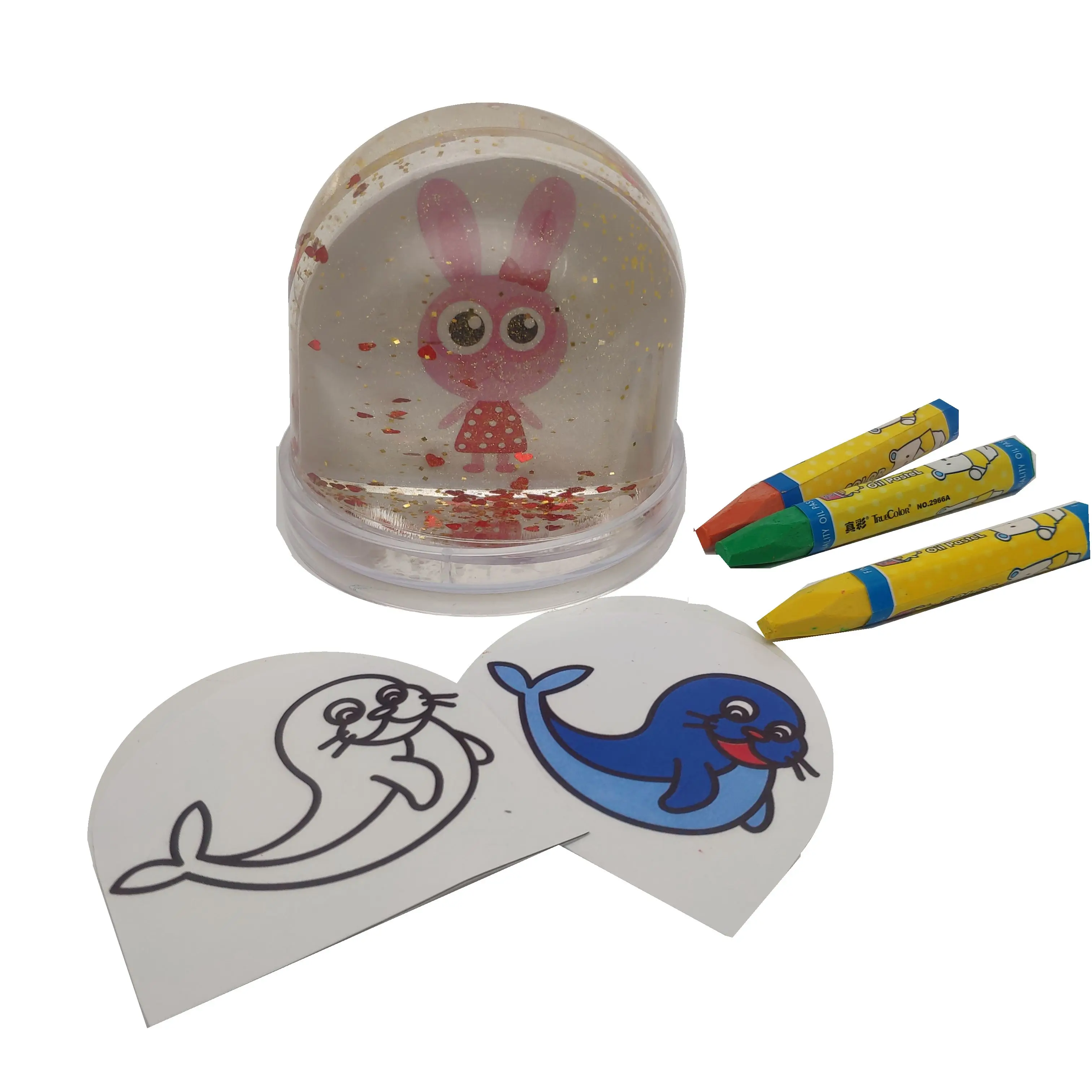 Самостоятельная роспись 8,5*9 см пользовательский Diy Блестящий снежный шар рама для воды