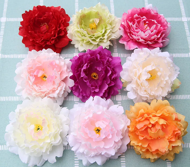 Wholesale Artificial Flower 13cm Large Peony Heads for Wedding Decoration Cake Decorations supplies