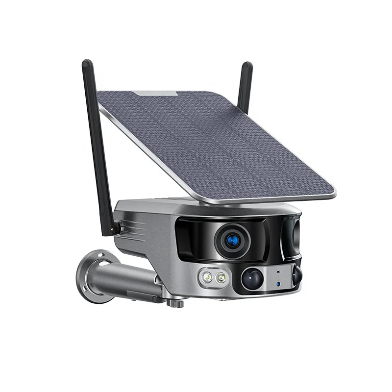 4K 8mp Auto Tracking Outdoor Wireless Solar Wifi PTZ Camera Low Powered Battery Rechargeable 4G Bullet Camera
