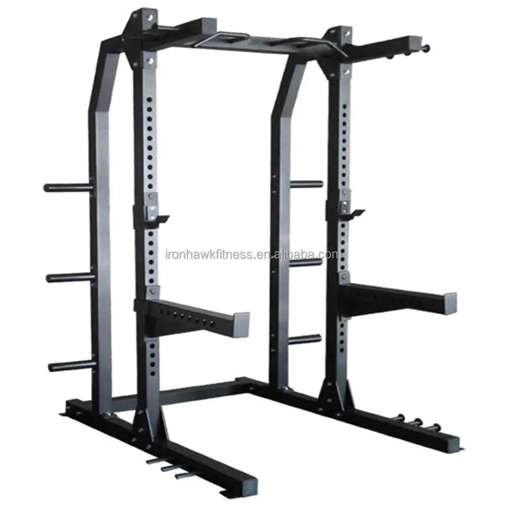 Factory Direct Commercial Grade Multifunctional Gym Fitness Power Cage Pro Half Rack
