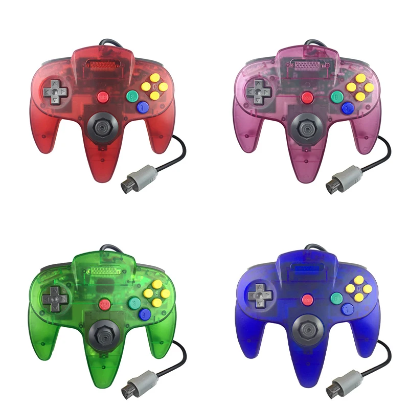 Wired Colorful N64 Gamepad For Nintendo N64 With Console Plug Classic Gold Silver Joystick For Nintendo 64 Manette