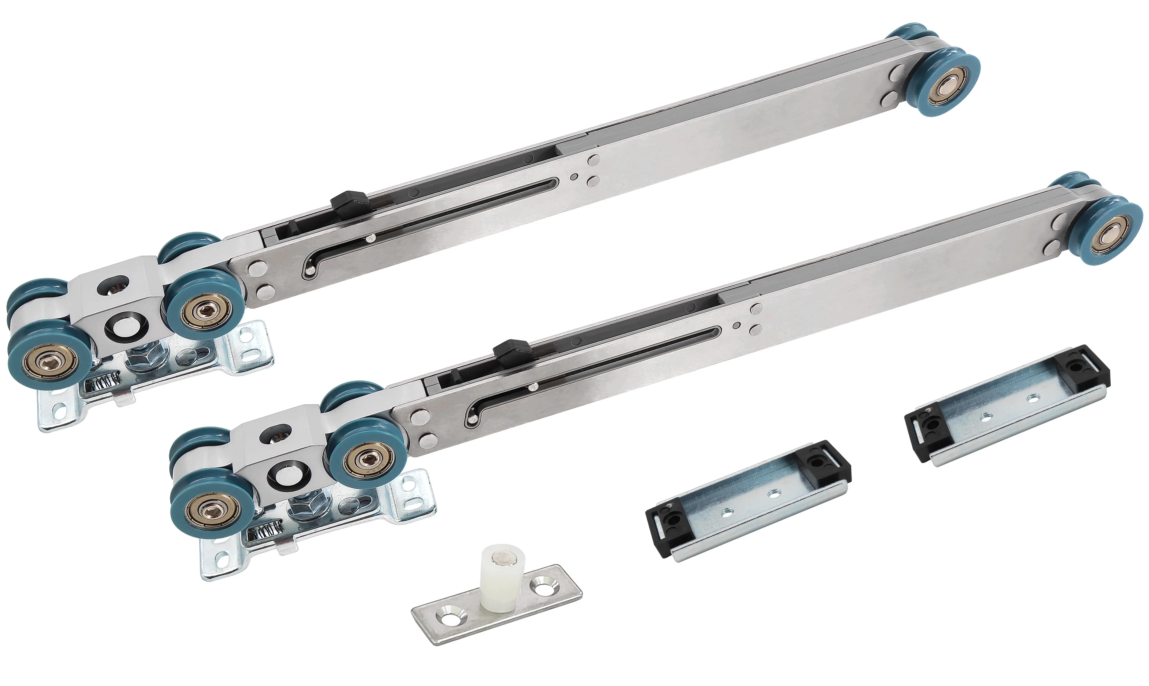 120KG load bearing wooden and glass hanger sliding door roller zinc alloy PC soft close damper