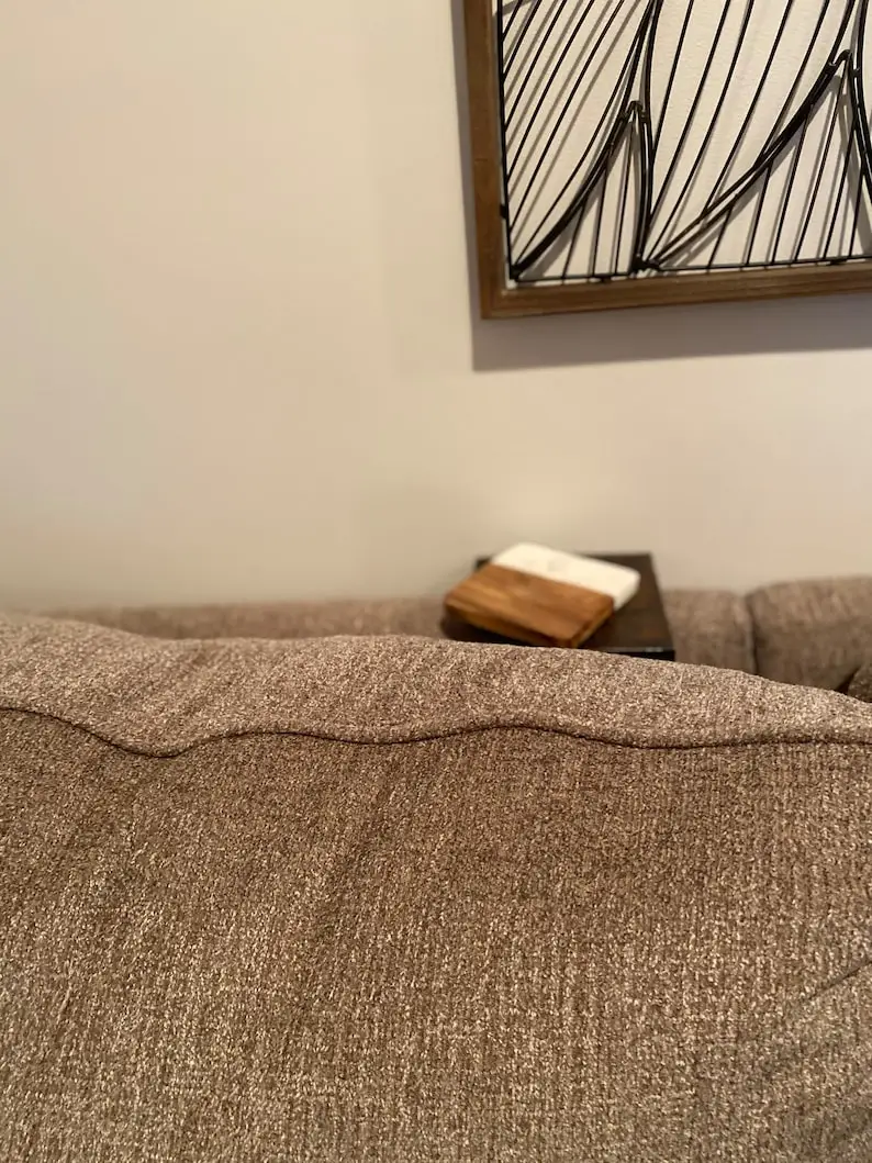 Custom factory price 6 inch Hidden Sofa arm couch Table Tray Handmade sofa table tray holder adjustive natural wood sofa table