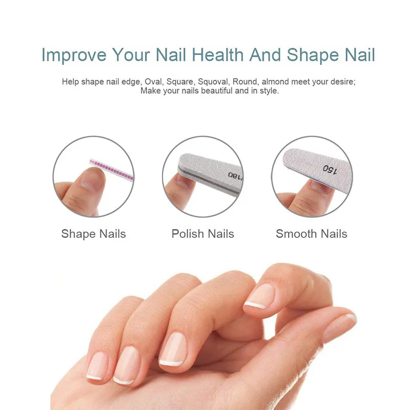 Nail File, Gel Nail File Set Professional Nail Buffer File Block