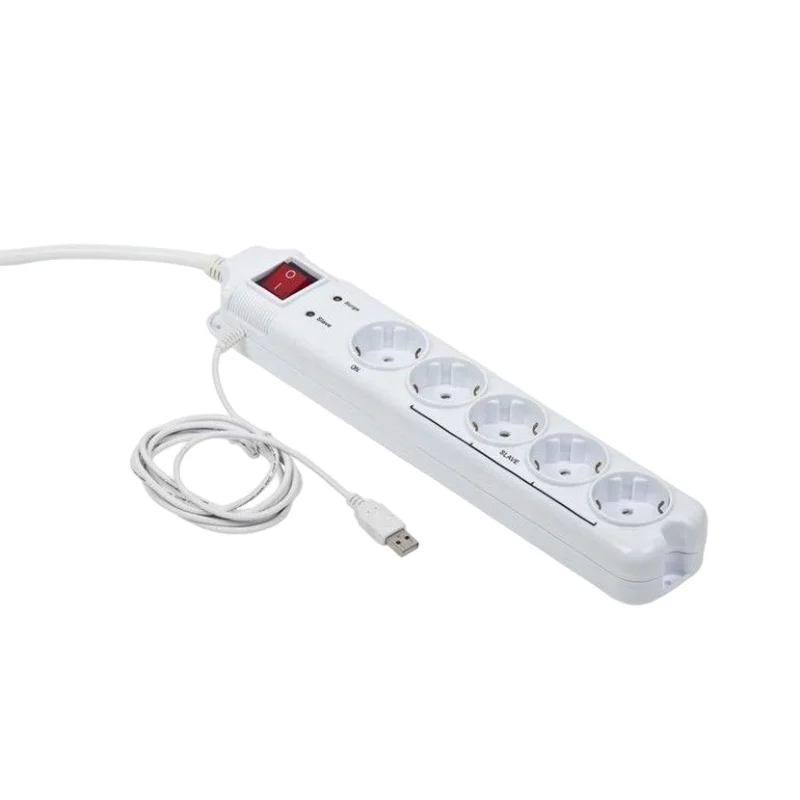 power strip multiple plug with switch with USB cable for home office socket surge protector with Master Slave function