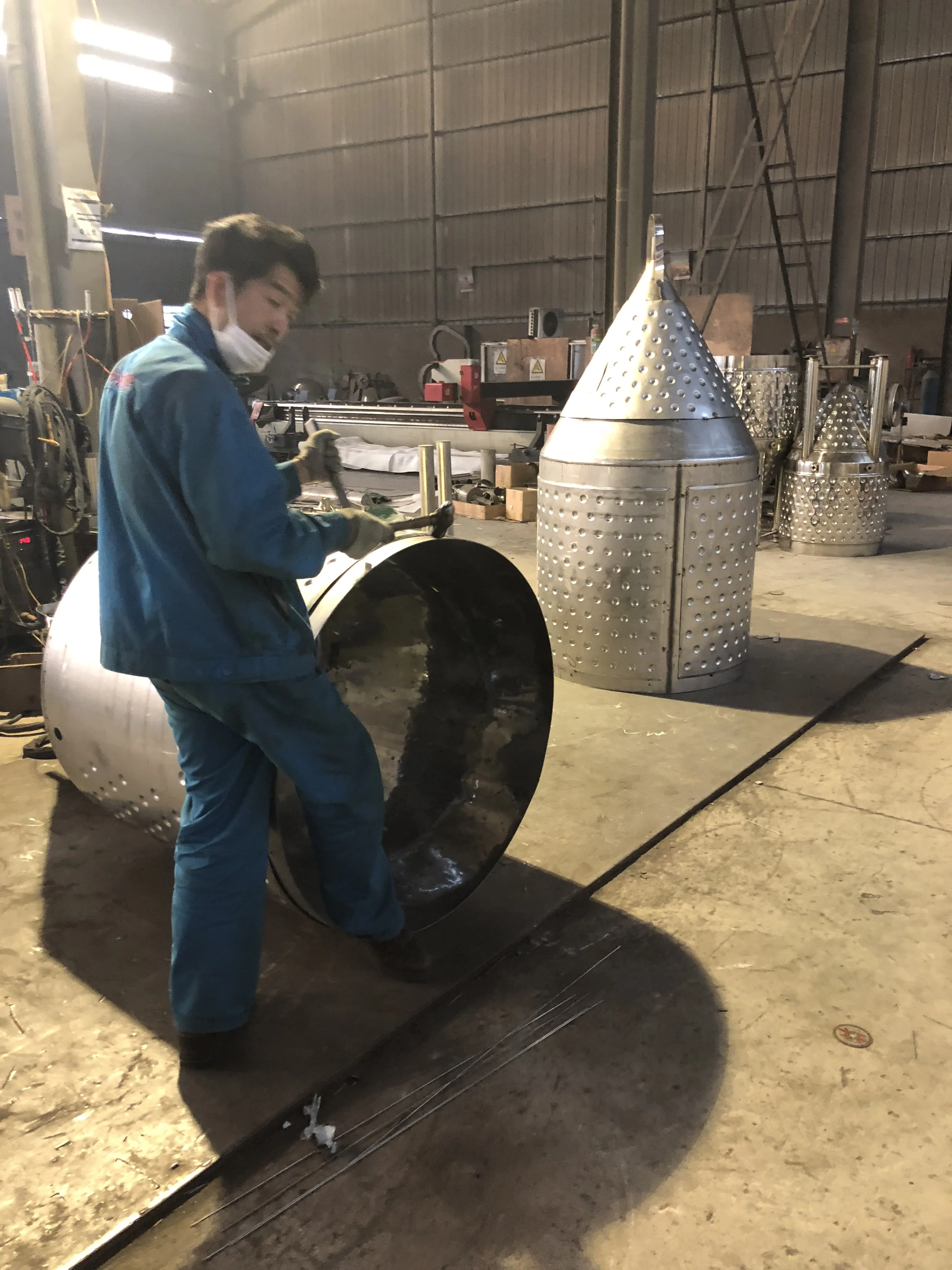 welding sus 304/316 jacket  single 2 layers 3 layers keep hot cooling  honeycomb beer ferment