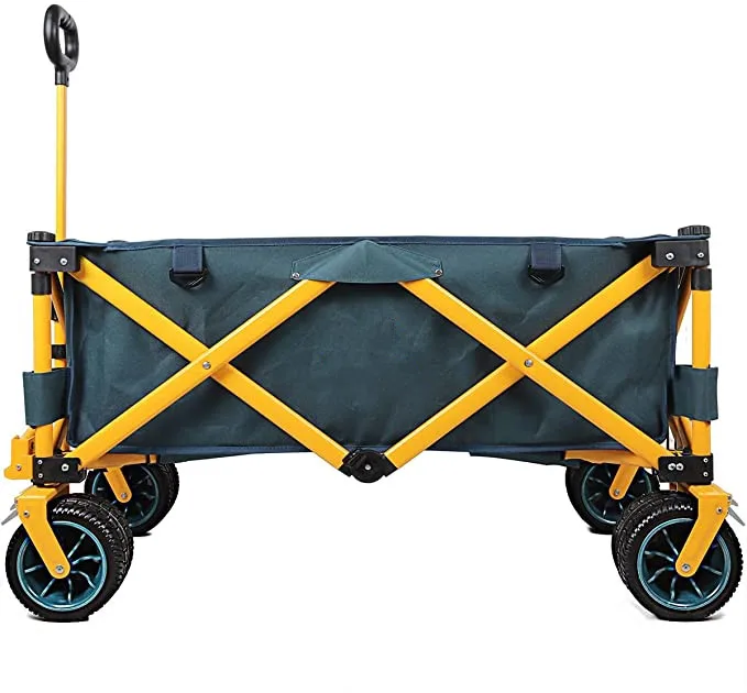 Collapsible Wagon Cart Utility Folding wagon Heavy Duty hand cart  for Outdoor Camping Beach Garden