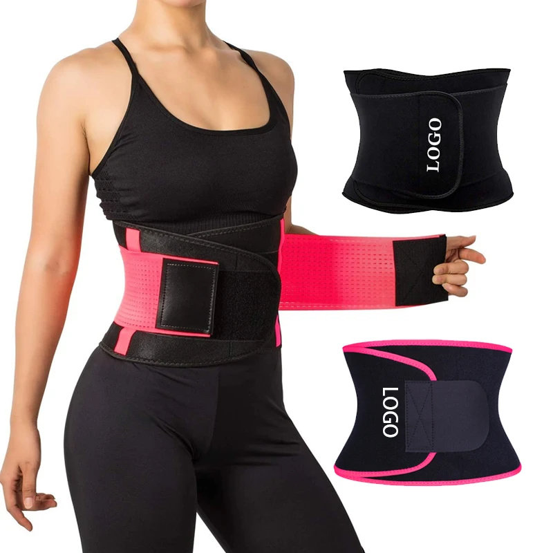 Vest Belt Double Strap Pink Latex Women Body Shaper Girdles Waist Trainer Cincher Slimming Belts