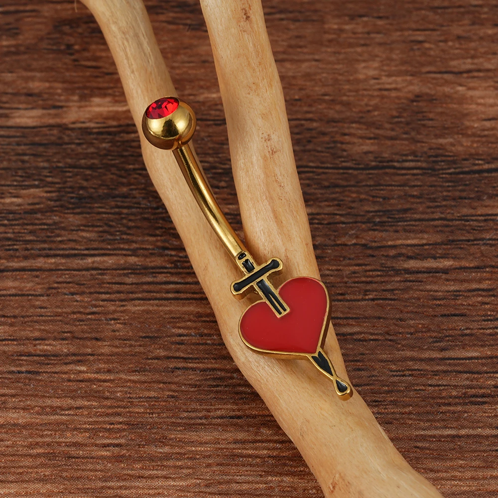 Hot 316 Stainless Steel Oil Drops Anime Belly Button Rings Girls Body Piercing Jewelry Dangle Belly Rings