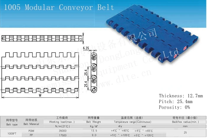 Donglong Manufacturers sell 1005 series ball mesh belts, plastic modular straight mesh belts, dedicated for conveyors