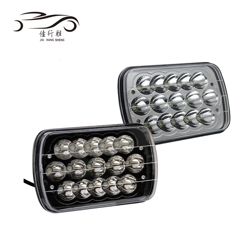 7inch square led head lamp 4x6 led light Manufacturer 45w led head driving light for lada niva jeeps jl hummer