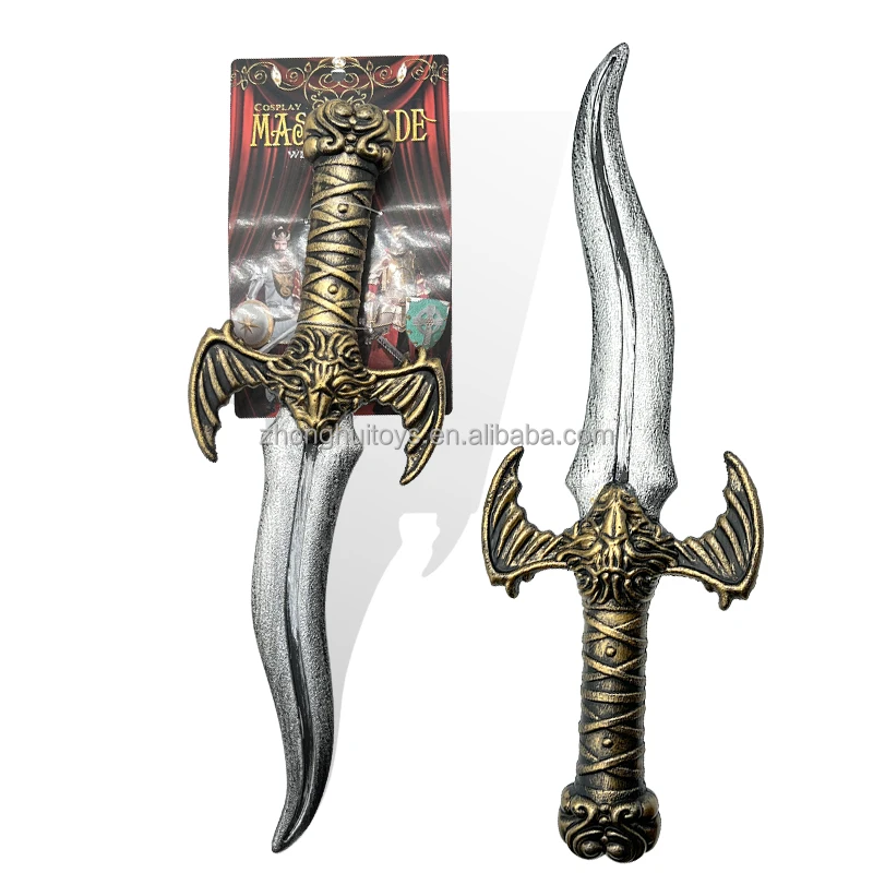 Children Toy Sheep Head Role Play Halloween Simulation Manufacturer Weapons Prop LARP Weapon PU Foam Dagger Sword