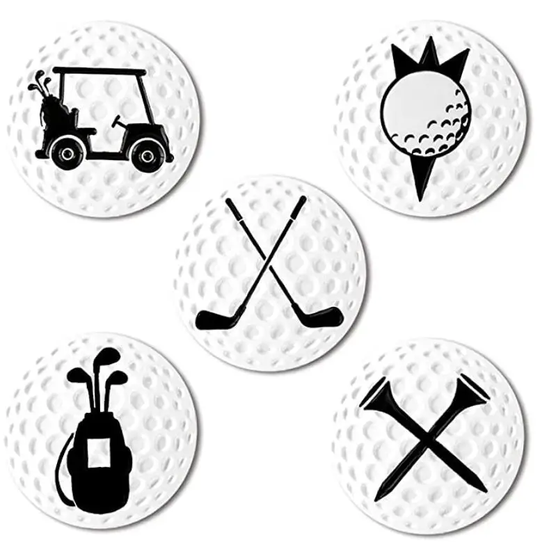 Wholesale Colour Enamel Metal Golf Ball Marker Coin Custom Logo Magnetic Hat Clip