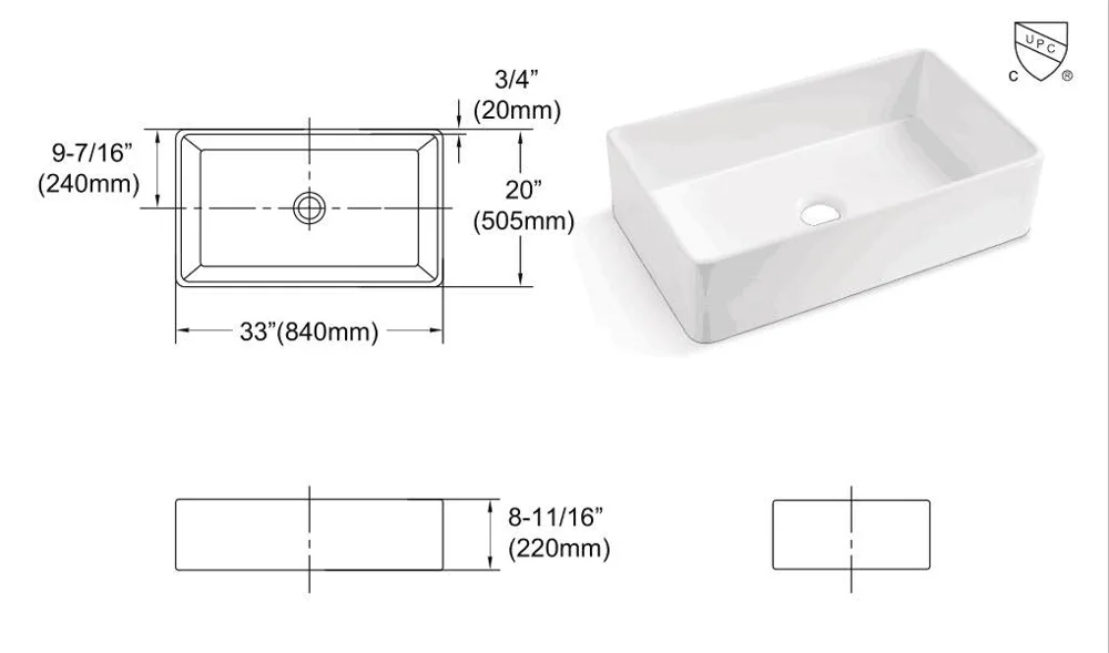 Farmhouse  Sink White Apron Kitchen Sink