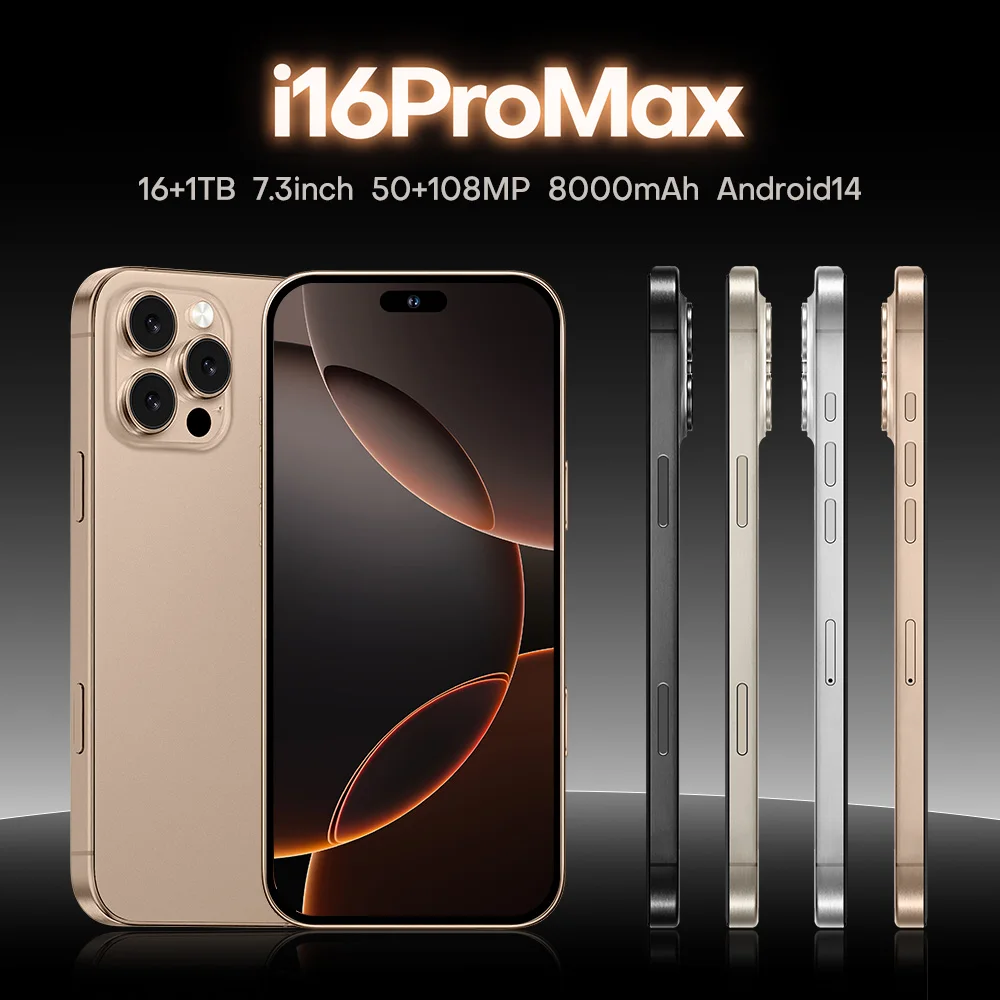 Original 5G Smartphone For 16 Pro Max Smart Phone i16 15 16G 1TB Mobile Phone Dropshipping Unlocked Cheap telefono inteligente