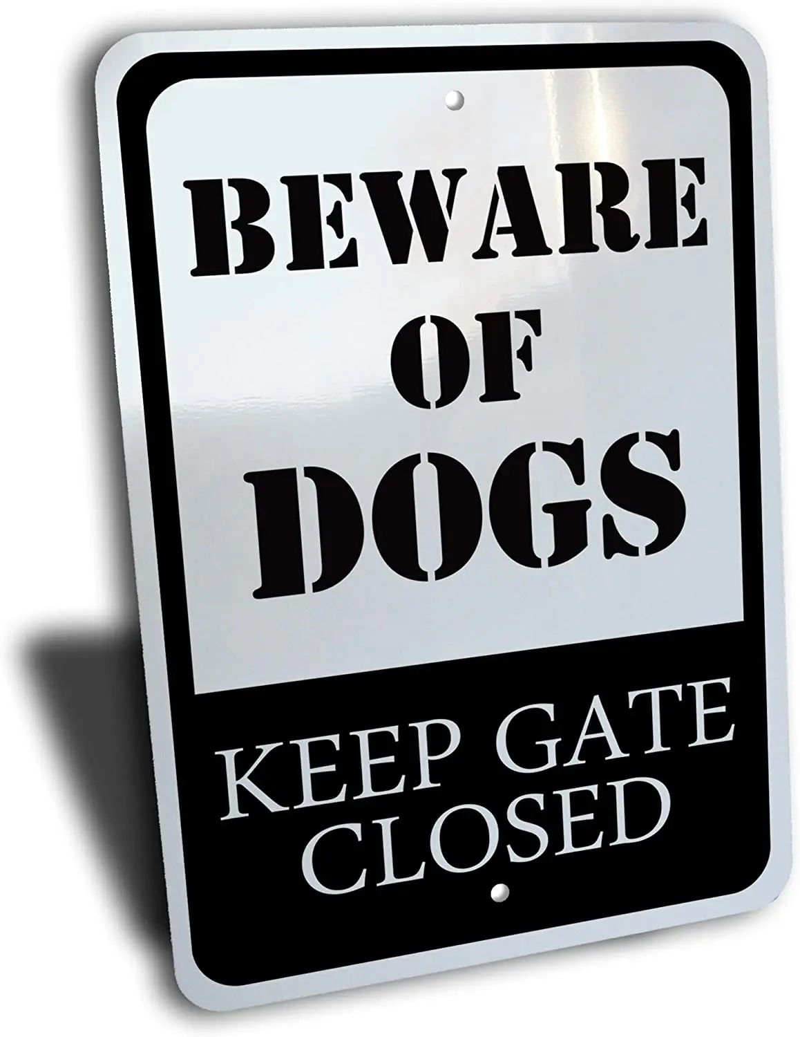 Пробуждайте знаки, остерегайтесь собак, сохраняйте знак закрытого ворота, черный алюминий