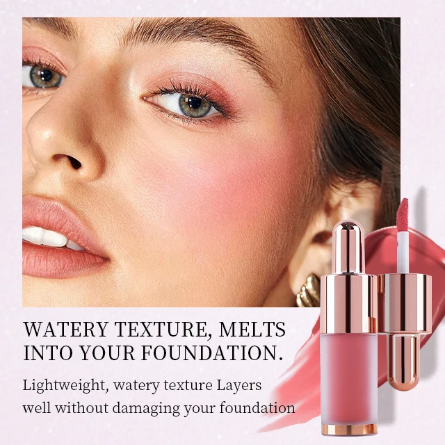 water tint blush blush private label custom color drops serum ball liquid blush high quality pigment create your own brand brush
