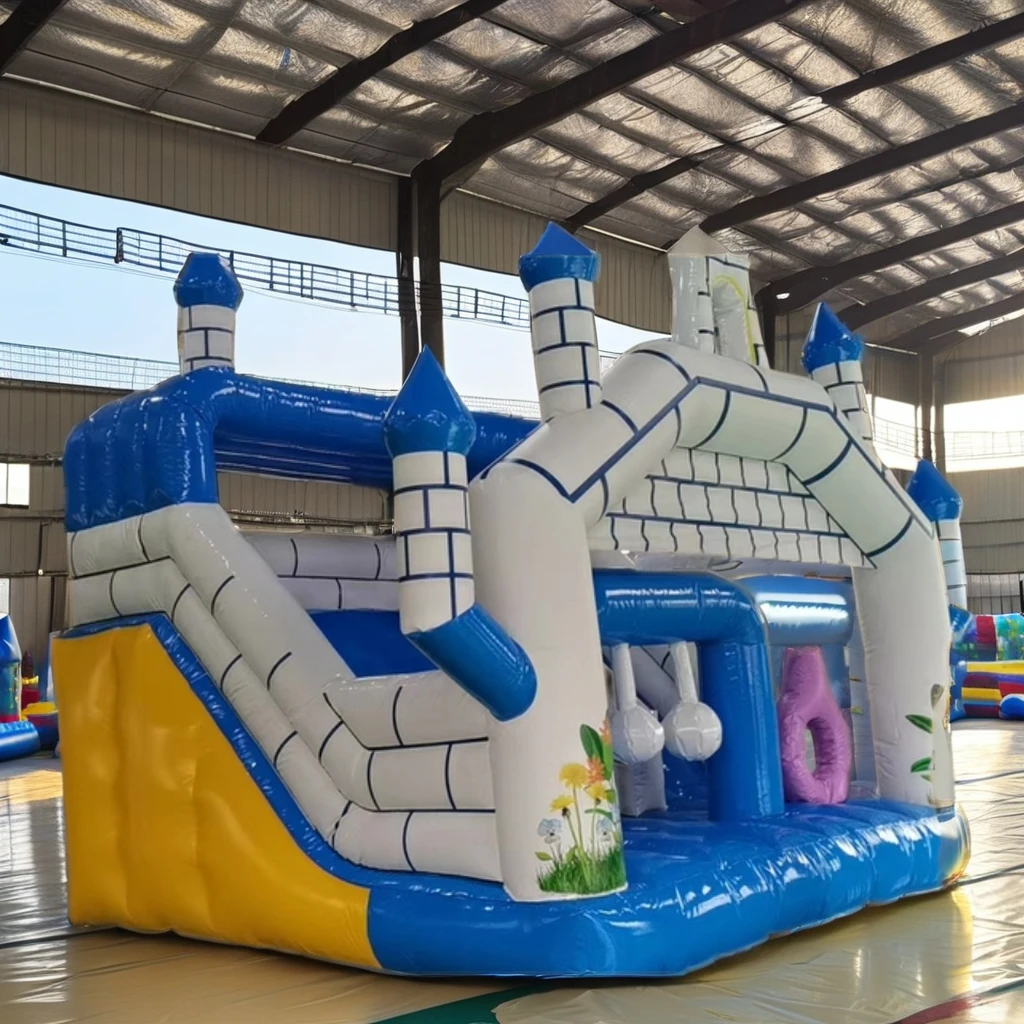 Business-Grade PVC Inflatable Bouncy Castle Combination with Prince and Princess Slide Castle from China