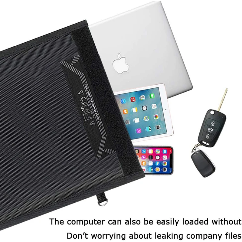 QQgift OEM Custom Faraday Bag for Phones 2 Packs Faraday Cages for Ipad Card Data Protection (M+L)