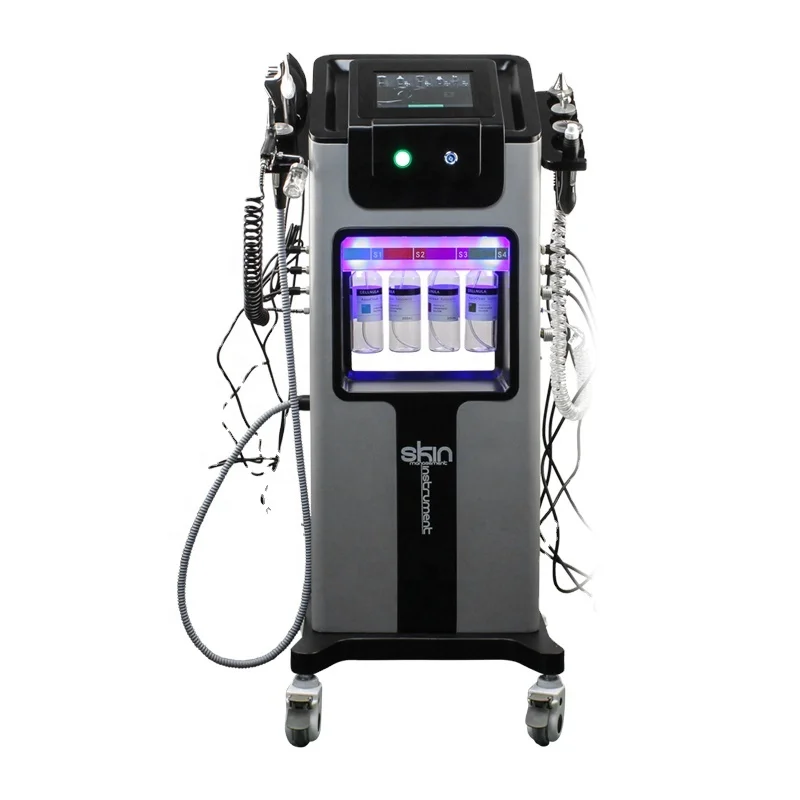 Factory Price 8 In 1 Hydra Dermabrasion Machine Oxygen Jet Aqua Facials Skin Care Cleaning Facial Machine 8/10/12 Handles