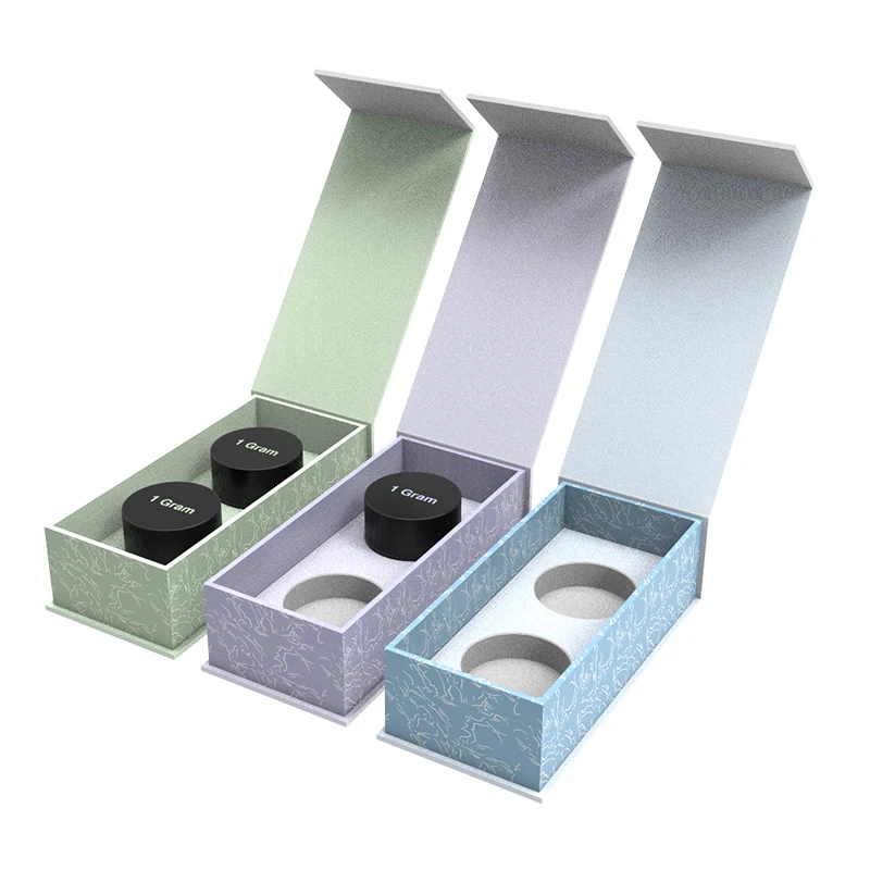 Black Folding Recycled Paper Gift Packaging Magnetic Closure Custom Logo Dice Paper Box