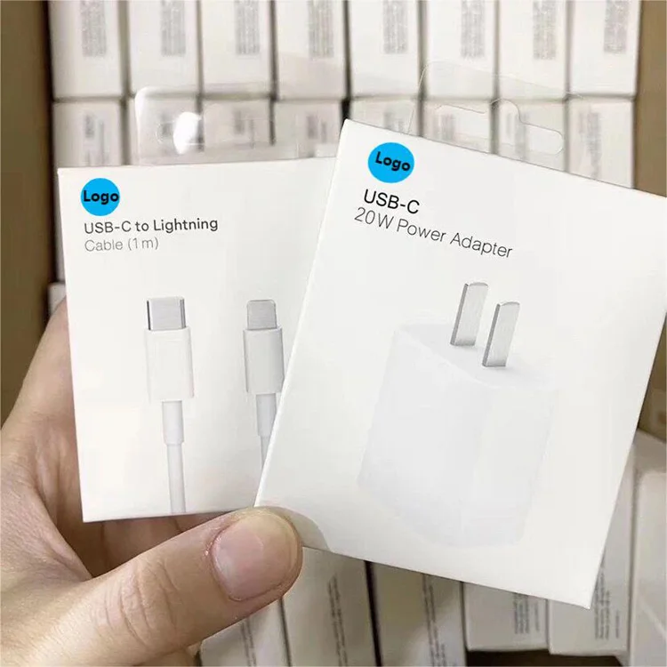 Original 20W Fast Charger US EU PD fast charging power with cable USB C 20W power adapter mobile phone charger for iphone 12 13