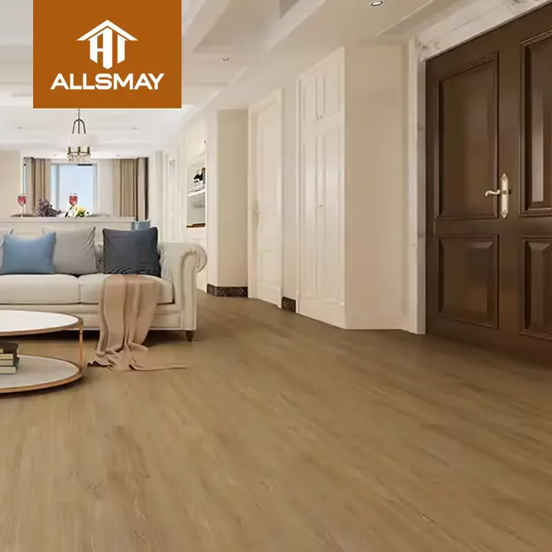 Luxury Anti-Slip Beige PVC Tiles 30cm Click-Installation Indoor Car Wash Waterproof Modular Floor Stickers Luxury Garage PVC