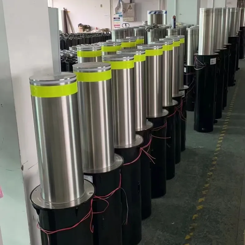 Hydraulic Rising Bollard Barrier Traffic LED Column Blocker Steel Parking Lot Road Blocker with Traffic LED