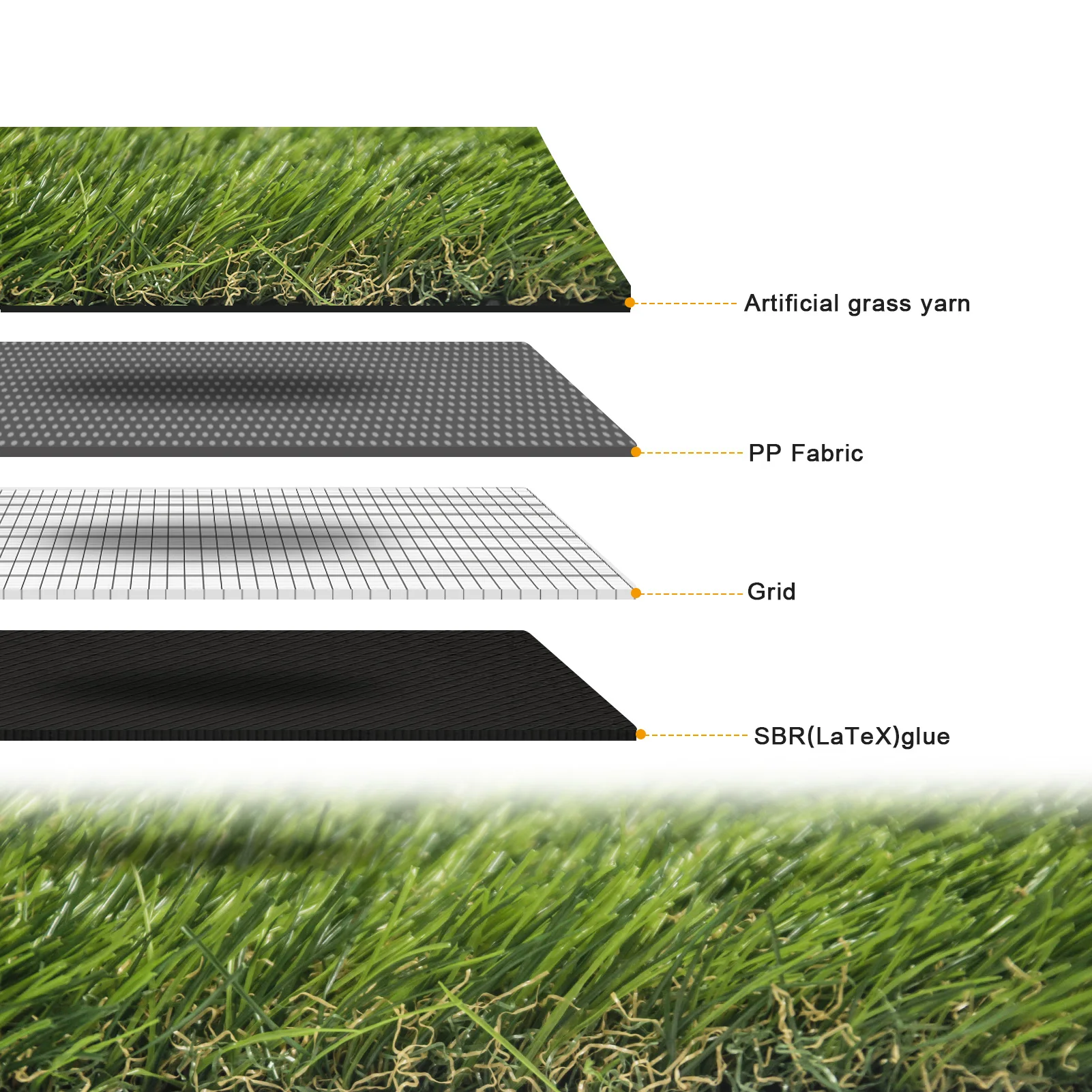 Pet Friendly Artificial Turf Model Grass Mat 25m x 4m Sport for Golf Court