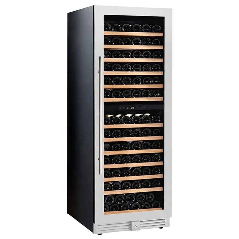 Двухзонный автономный встроенный электрический винный холодильник с инверторным компрессором